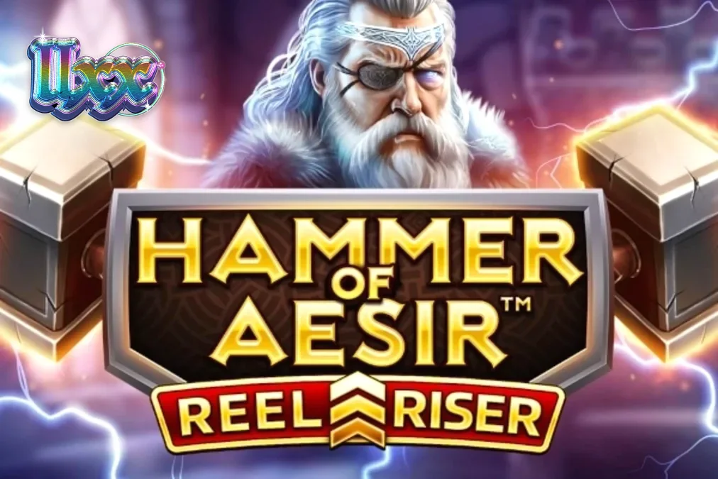 Interface de jogo do slot Hammer of Aesir com temática nórdica